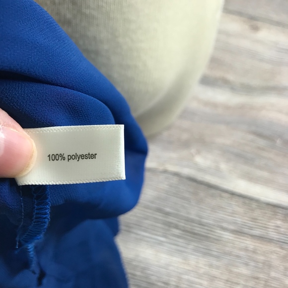 The Limited Deep Blue Sheer Button Cuffed Shirt - Picture 7 of 8